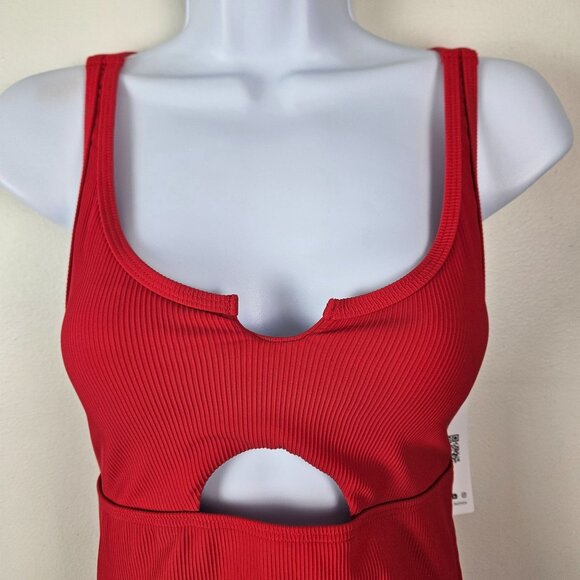 Charmo Womens Red Cutout Monokini One Piece Swimsuit Size Small Beach Pool Sexy - Picture 7 of 10